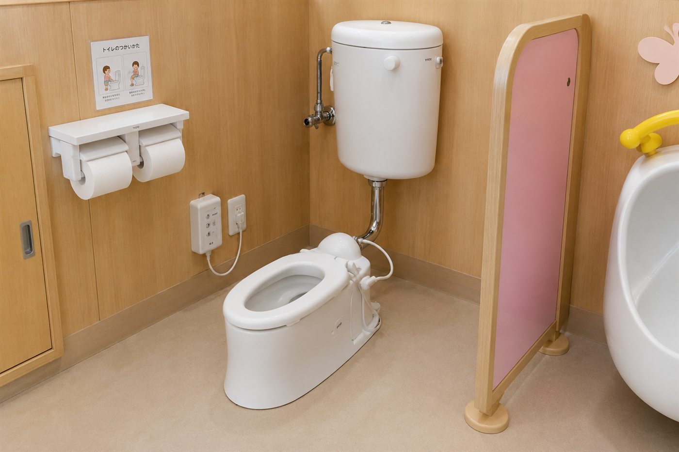 幼児用トイレの詰まり確認